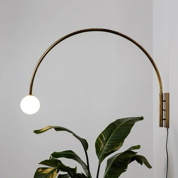 

Modern Iron LED Wall Lamps Art Deco Long Arm Sconces Light Fixture Bedroom Bedside Corridor Bar Aisle Study Design Wall Light