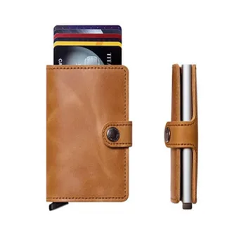

New Anti-theft Automatic Credit Card Coin Purse Men Aluminum Wallet Back Pocket ID Card holder RFID Blocking Mini Magic Wallet