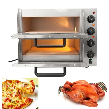 

3KW Electric Oven Baking Pizza Oven Commercial Home Catering Double Layer Bakery Roaster