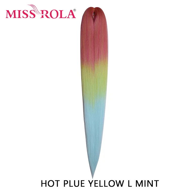 Miss Rola Synthetic Wholesale Bulk 5 Pieces 24 Inch 100g Stretched Jumbo Braiding Hair Kanekalon Pink Twist Braid Hair Extension Red