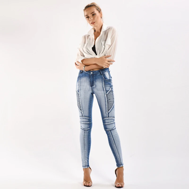 Женские байкерские джинсы с эффектом отбеливания, обтягивающие джинсы в стиле панк, уличная одежда, джинсы размера плюс, джинсовые брюки, брюки 3XL 4XL