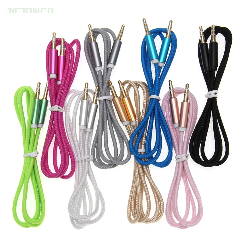 Aux Cable Jack 3 5mm Audio Male to Male Cable 3 5 mm Jack Audio Cable for xiaomi Car Speaker Headphone MP3 4 AUX Cord 300pcs lot
