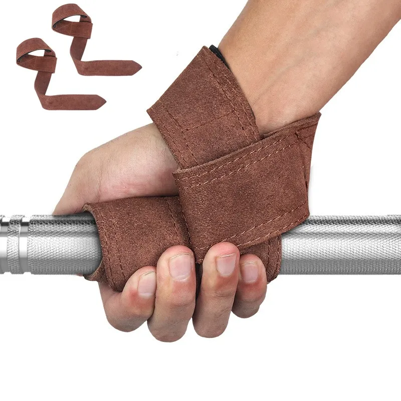 

Gym Leather Lifting Straps with Padded Weight Lifting Wrist Straps Support for Crossfit Bodybuilding Pull Up Bar Grip Workout