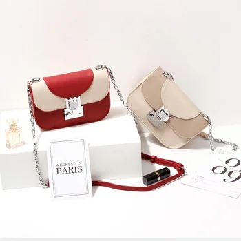 

Spring summer 2020 retro chain metal stylish one shoulder messenger bag