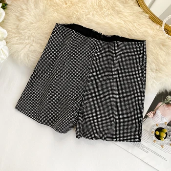 

Foamlina Sexy Women Shorts 2019 New Autumn Fashion Dot Rivet Short Pants Ins New Hot High Waist Night Club Shorts Trousers