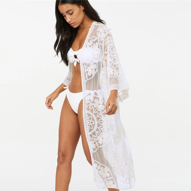 

Plus Size Transparent Mesh Cover Up Beach Woman Dresses for The Summer Beach Dress Tunic Plus Size Beach Wear Sarong Beach Wrap