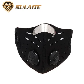 

2pcs Riding Sports Activated Carbon Gauze Mask-Replacement Filter Disc Nose Clip Design Dustproof Anti-Haze Face Mask