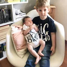 Футболка и комбинезон для мальчиков Big Bro Sis and Lil Brother семейный