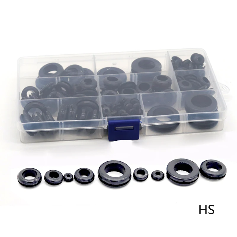 

133pcs Assortment Waterproof Sealing Protect Wire Set Plugs Cables Electrical Grommet Kit 8Sizes Conductor Gasket Ring Rubber