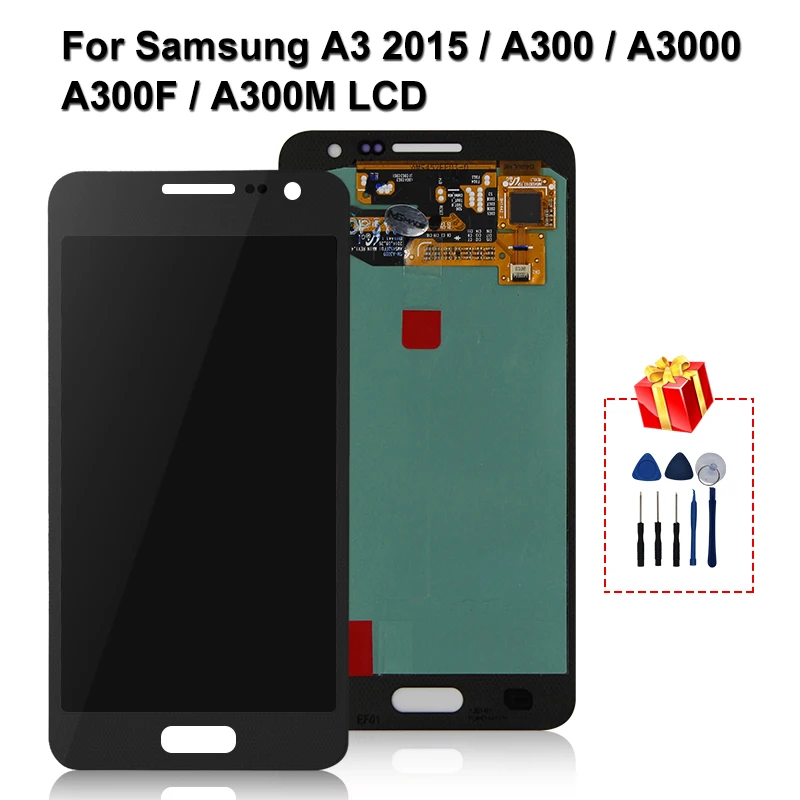 Оригинальный дисплей для Samsung Galaxy A3 2015 A300 ЖК-дисплей A3000 A300F A300M сменный дигитайзер