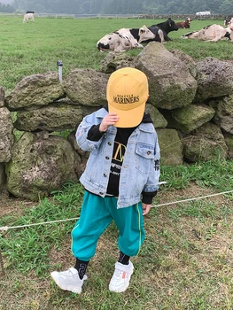 

Children Denim Jacket Boys Spring Korean Children chun qiu kuan Jacket Boy Baby Chichi-Music of the Tide Spring