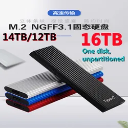 Disque dur externe SSD, haute vitesse, 16 to, 12 to, 14 to, TYPE C, pour ordinateur portable, ordinateur de bureau, nouveau 
