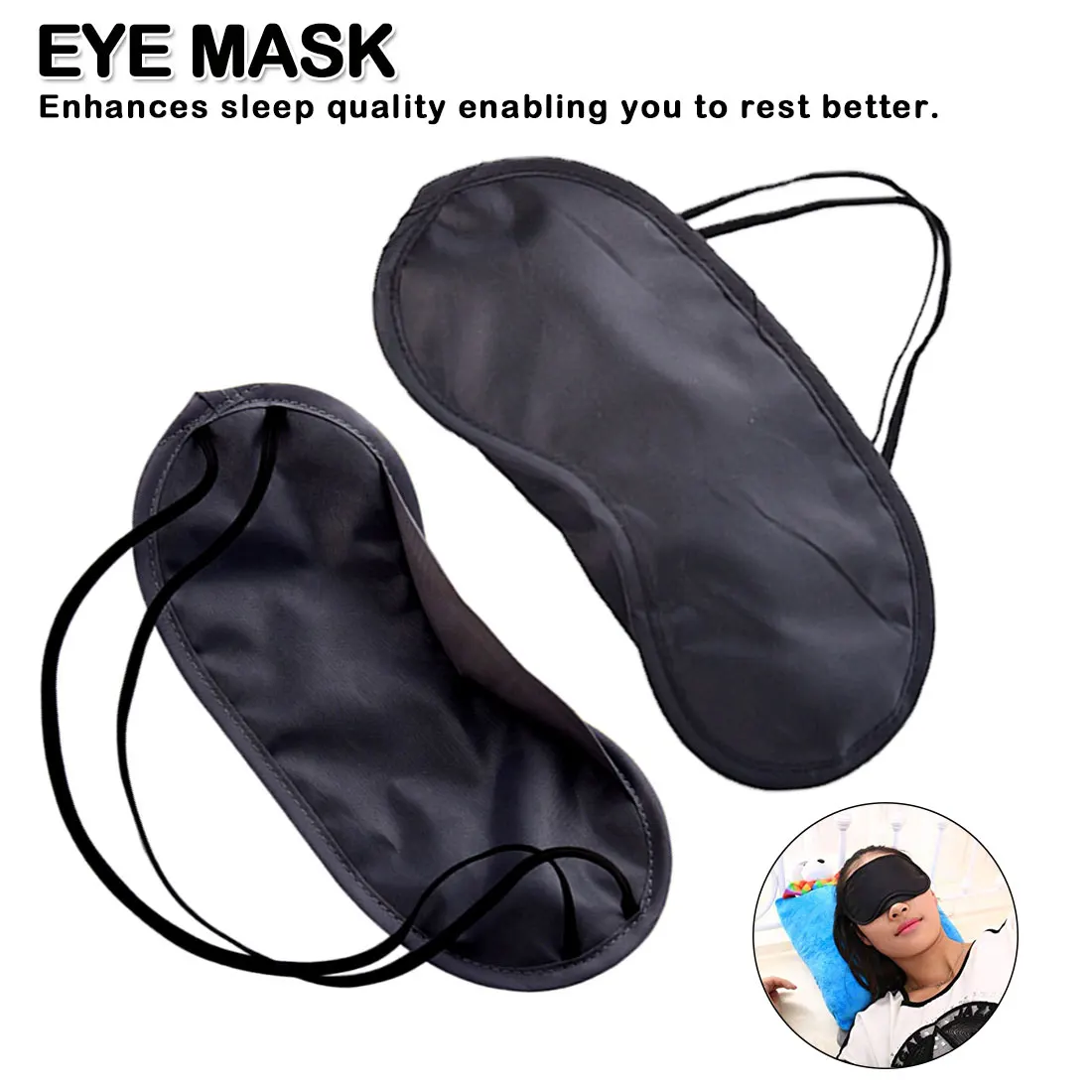 

1pcs New Pure Silk Sleep Eye Mask Padded Shade Cover Travel Relax Aid Tool Professional Factory price