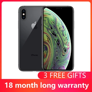 Перейти на Алиэкспресс и купить Б/у разблокированный оригинальный iPhone XS 64/256G 6,5 дюйма ОЗУ 4 Гб ПЗУ 64 Гб/256 ГБ смартфон с шестиядерным процессором и полным экраном