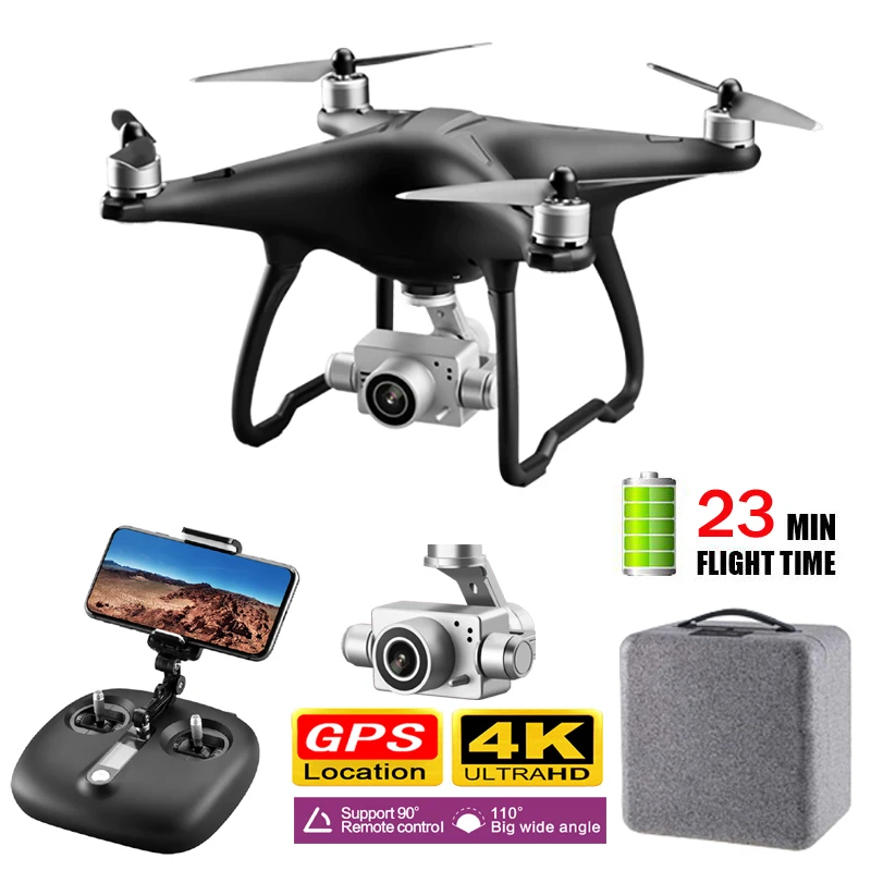 FPV Drone GPS 4K Профессиональный бесщеточный Rc Quadcopter Квадрокоптер с регулируемой