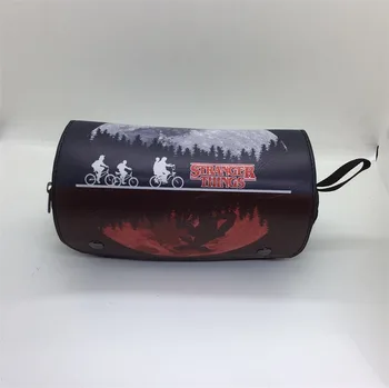 

Stranger Things Pencil Case multi-function Pencil Bag Children Boy Girl Pen Bag High Quality Stationery Double Zipper Makeup Bag