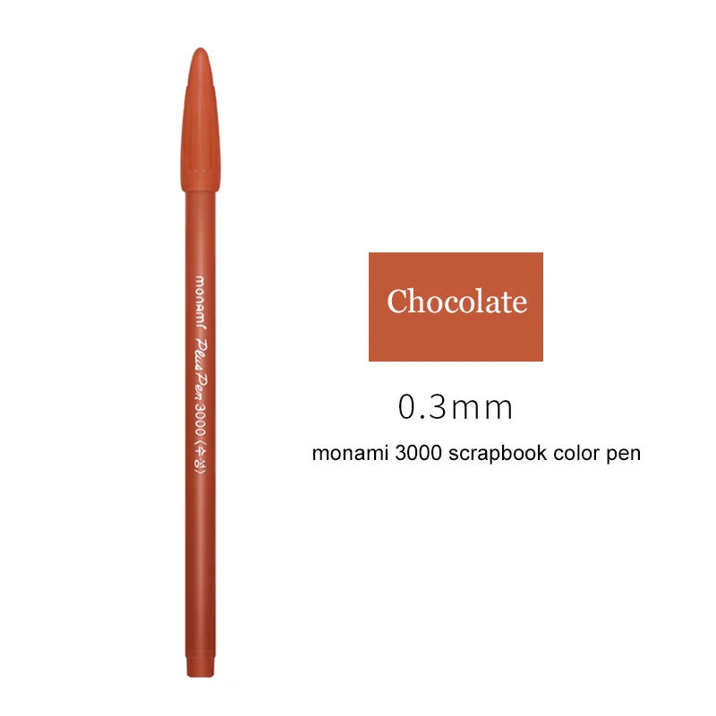 Chocolate Корейская ручка для рисования Monami с 3000 фломастером, 0,3 мм, водостойкая ручка, ручка для скрапбукинга, цветная ручка с чернилами, милые стационарные каваи - Цвет: Chocolate