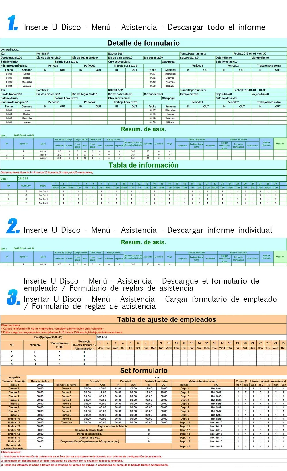 

2.8in LCD Biometric Fingerprint Time Attendance Clock Employee Recorder USB Fingerprint Attendance Machine