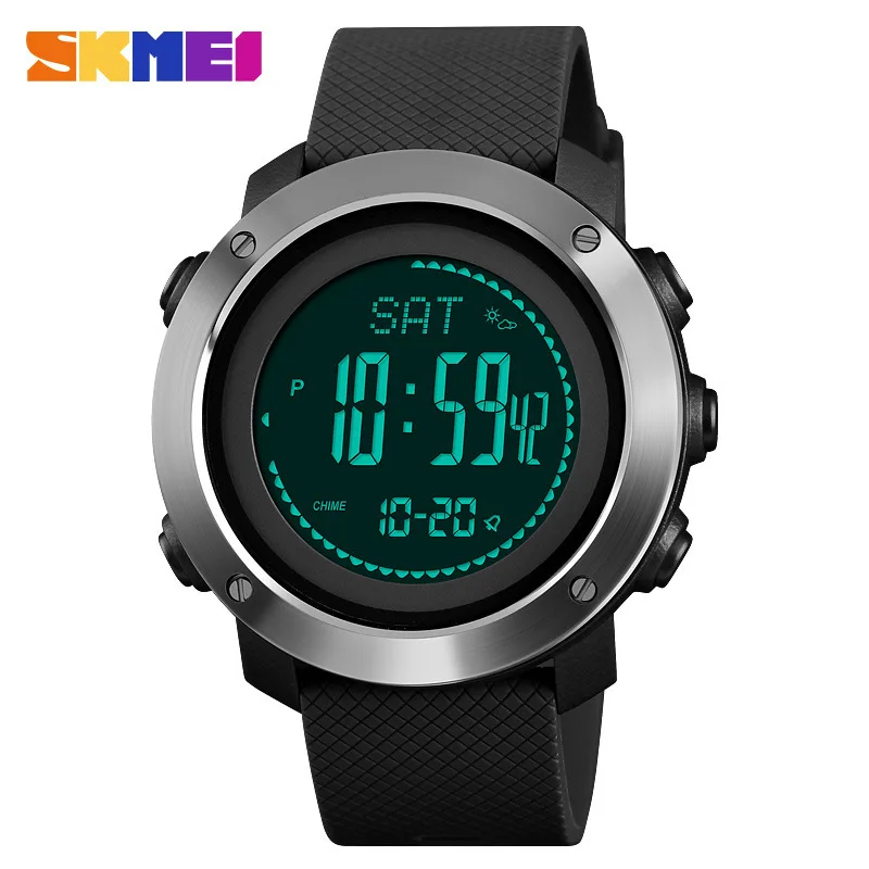 

SKMEI Sport Watch Men Watches Digital LED Electronic Wrist Watch Men Wristwatch Compass Stopwatch Chronograph Clock Male Hours