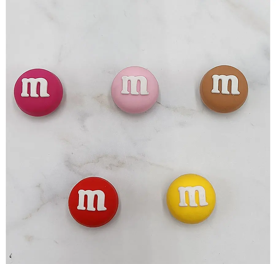 Single Sale 1Pcs PVC Shoe Charms Accessories Funny DIY Chocolate Beans Shoes Buttons Decoration Jibz For Croc Charms Kids Gift