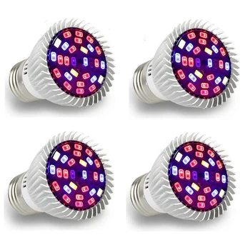

4Ps 28W Full Spectrum E27 Led Grow Light Growing Lamp Light Bulb Flower Plant