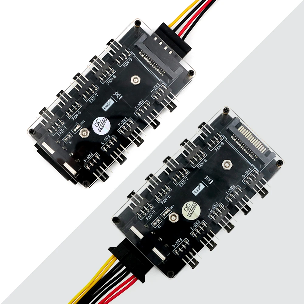 Адаптер для вентилятора 4-контактный разъем питания Molex или SATA 15 контактов кулера