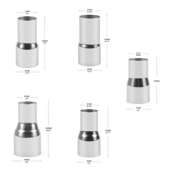 

Universal Exhaust Reducer Connector Car Exhaust Rear Tail Tube Pipe Tip Trim Muffler 2.5"-2" 2.5"-2.25" 3"-2" 3"-2.25" 3"-2.5"