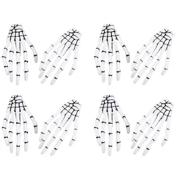 

8 Pcs Skeleton Hands Bone Hair Clips Halloween Party Hair Styling Clips Halloween Ghost Claw Hair Clips Hairpin