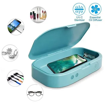 

Phone Sanitizer UV Light Sterilizer Box Mobile Sterilizer Personal Disinfection Phones Cleaner 2 in 1 Sterilization Aromatherapy