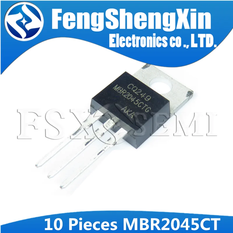 10pcs MBR2045CT TO220 MBR2045 TO-220 MBR2045C 20A 45V SCHOTTKY BARRIER RECTIFIERS | Электронные компоненты и