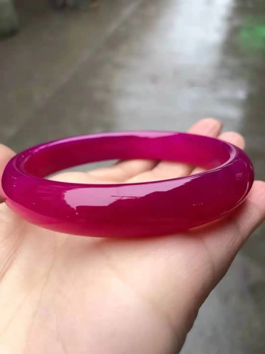 9.3 mm] Purple Jade Bangle Bracelet – Popular J