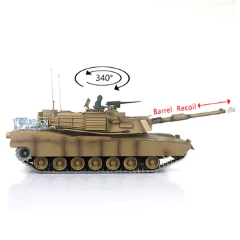 شراء2.4G Henglong 1/16 TK 6.0S ترقية المعادن M1A2 Abrams برميل الإرتداد دبابة مع جهاز للتحكم عن بُعد 3918 TH17131