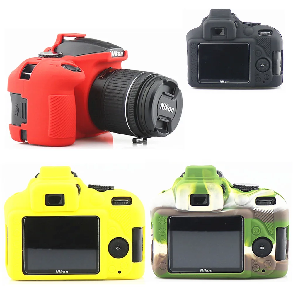 Силиконовая кожа брони чехол корпус протектор для Nikon D3300 DSLR цифровой камеры