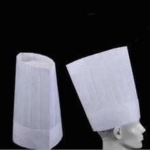 20 шт Регулируемый плоский oof нетканый материал Белый Поварской колпачок шеф-повара шляпа различных размеров для выбора QLY3001