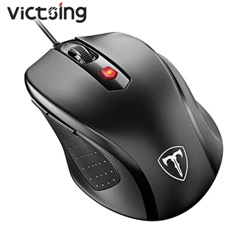 

VicTsing PC124 Wired Mouse 3200 DPI Computer Mouse Ergonomic Design Wired USB Optical Mice With 6 Button For PC Desktop Laptop
