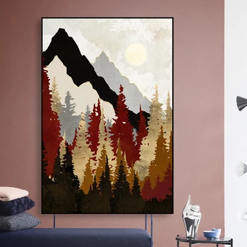 

Print Poster Home Decoration Canvas 1 Panel Abstract Landscape Painting Wall Artwork Modern For Bedroom Cuadros Modular Picture