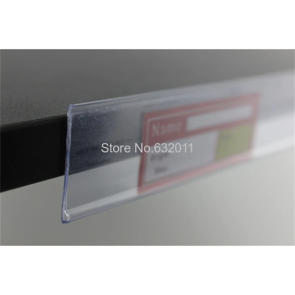 Width 60mm L 1.21 M With Tape Flat Adhesive Label Holder Strip Shelf