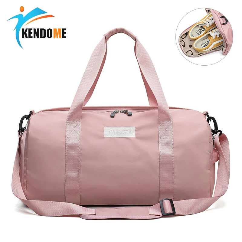 Women Sports Fitness Bag Men Gym Bags Pink Black Sport Bag For Lady