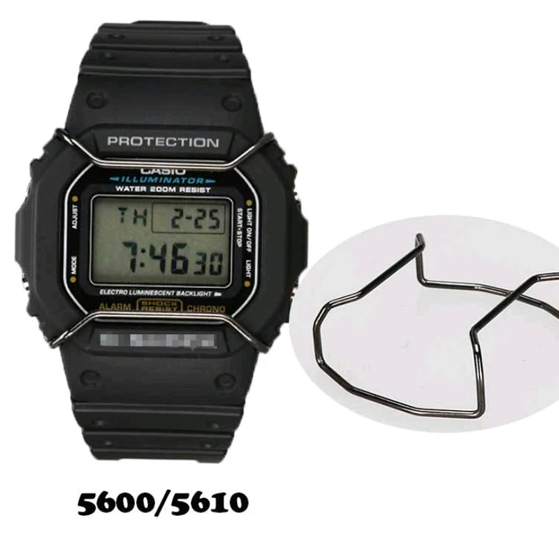Screen Protector For Casio G-shock Dw5600 Dw5610 Bumper 316l Stainless  Steel Wire Guard Dw-5610 Dw5600bb Gwb5600hr Accessories - Smart Accessories  - AliExpress