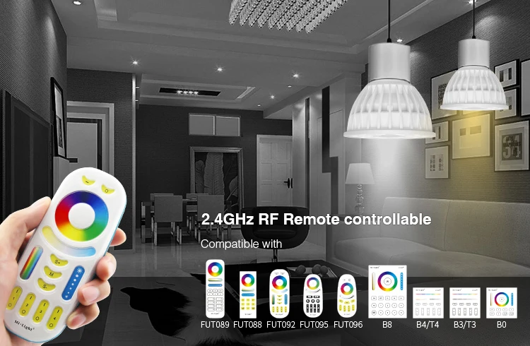 Description Picture 4 of itemMiboxer FUT103 FUT104 Dimmable Mi boxer 2.4G 4W GU10/MR16 RGB+CCT WW/CW color LED Spotlight bulb lamp for indoor home decoration