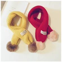 Корейская однотонная шерстяная вязаная плюшевая мягкая теплая осенне-зимняя плотная детская одежда для мальчиков и девочек, перекрестные кольца шали шарфы-LHC