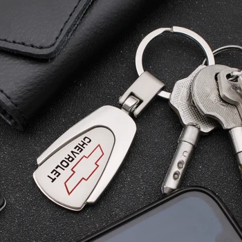 

3D Metal Trapezoid Car Styling Keychain Key Chain Key Rings For Chevrolet Captiva Colorado Cruze Spark Malibu Trax Door Pedal