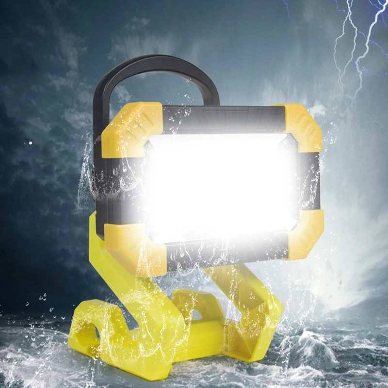 

COB LED Solar Work Light With Magnet Hook IP65 Rain Proof Rechargeable Car Emergency Warning Lamp Portable Rotating Garden Light