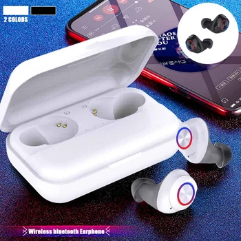 

TWS bluetooth 5.0 Earphone Bilateral Stereo Wireless Active Noise Cancellation Waterproof With Mic Handsfree Earbuds AI Control