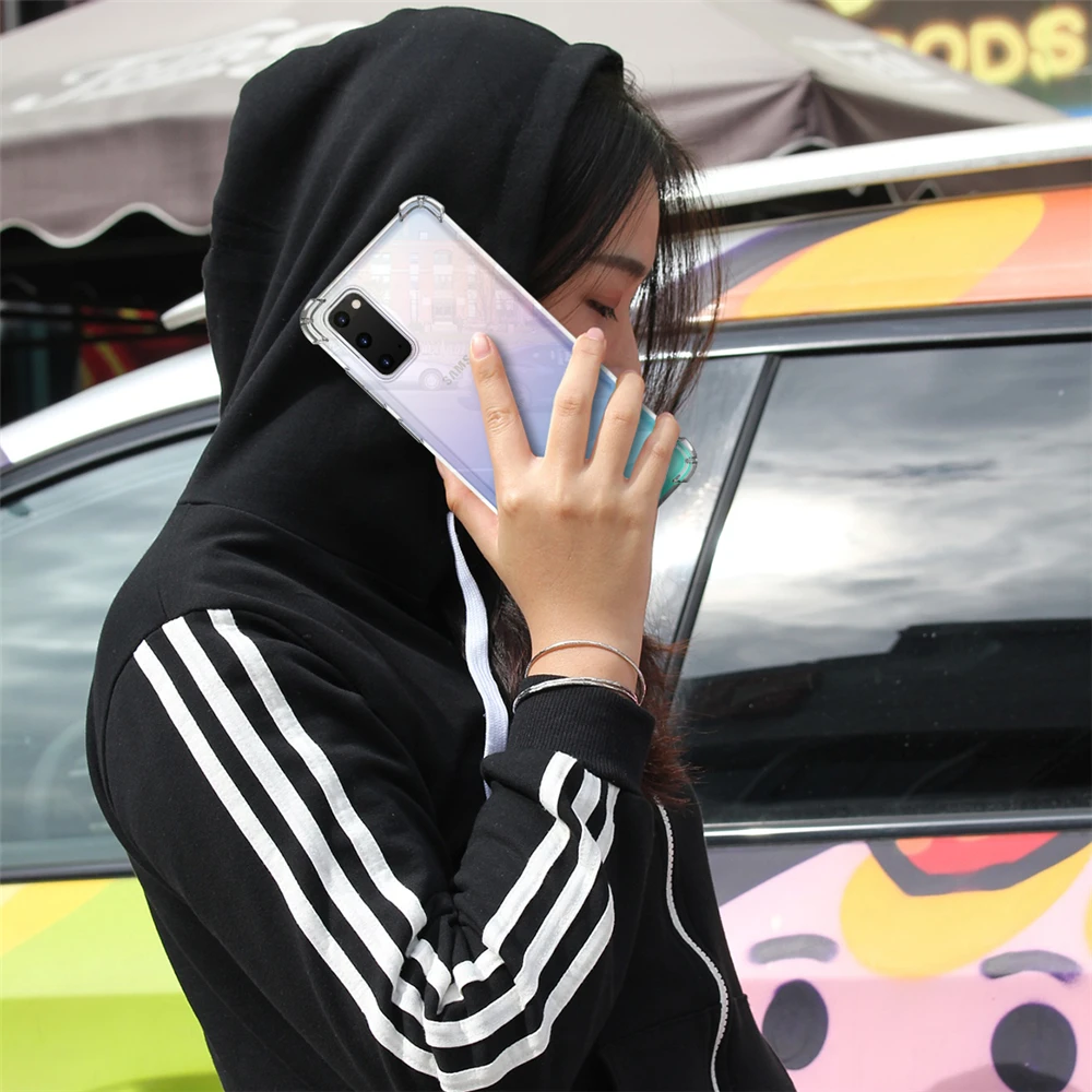 Vothoon Anti-knock Phone Case for Samsung Galaxy S21 Plus S20 Ultra S10e S10 Plus 5G TPU Transparent Phone Case Cover kawaii phone case samsung