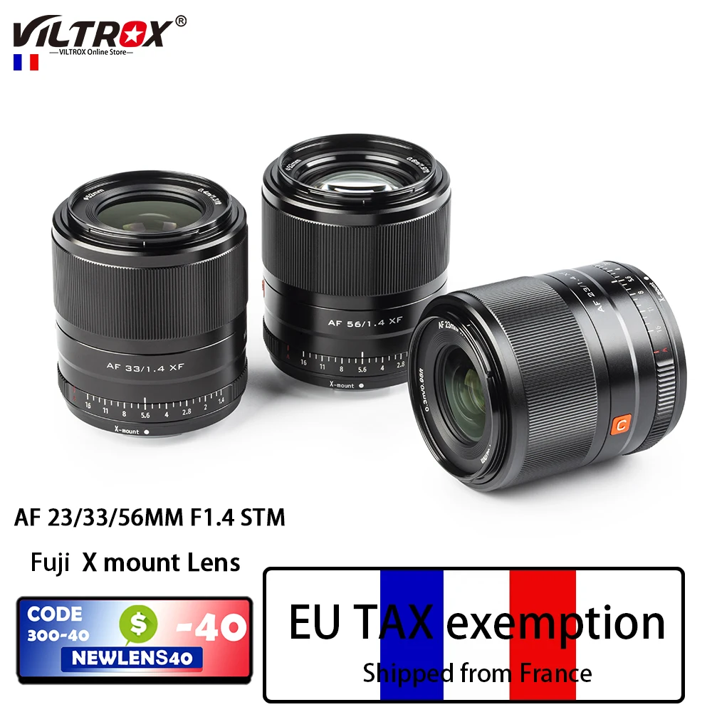 VILTROX 23mm 33mm 56mm F1.4 XF Lens Auto Focus Large Aperture AF Lens