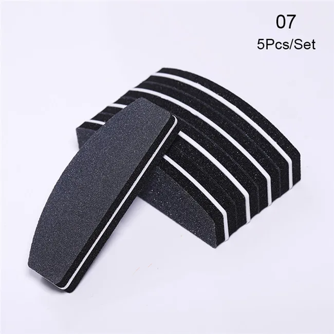 5pcs pattern 7 4 шт./лот шлифовальная губка пилка для ногтей блок для УФ-гель для ногтей DIY Дизайн ногтей маникюр педикюр белый брусок для ногтей - Цвет: 5pcs pattern 7