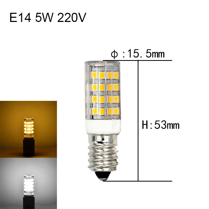 E14 5W 220V G4 G9 E14 светодиодный светильник лампы кукурузы 3 Вт 6 Вт, 5 Вт, 7 Вт, 9 Вт, AC12v 220v с украшением в виде кристаллов светильник Точечный светильник Замена люстры лампы 10 шт./упак. теплый белый - Испускаемый цвет: E14 5W 220V