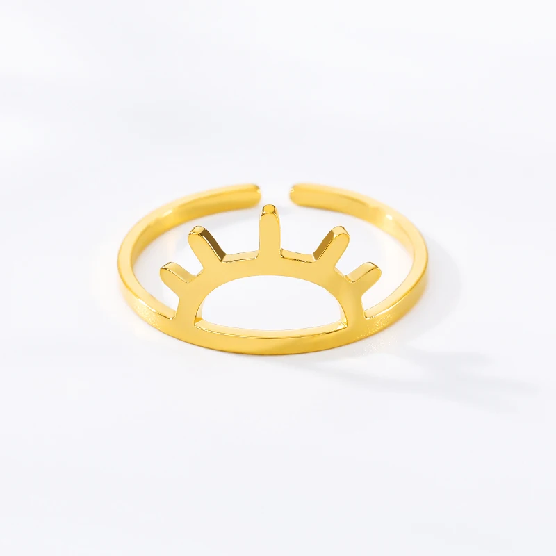 

Simple Newborn Sun Rings Stainless Steel Jewelry Rose Gold Color Sunset Rings For Women Anillo Hombre Best Friends Gifts