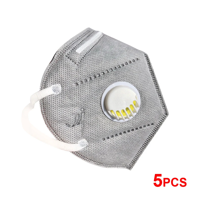 

5Pcs/Lot Sponge Dust Masks - Respirator Mask with Breath Valve Anti-Dust Anti Pollution Face Mouth Mask Breathable for Men Women